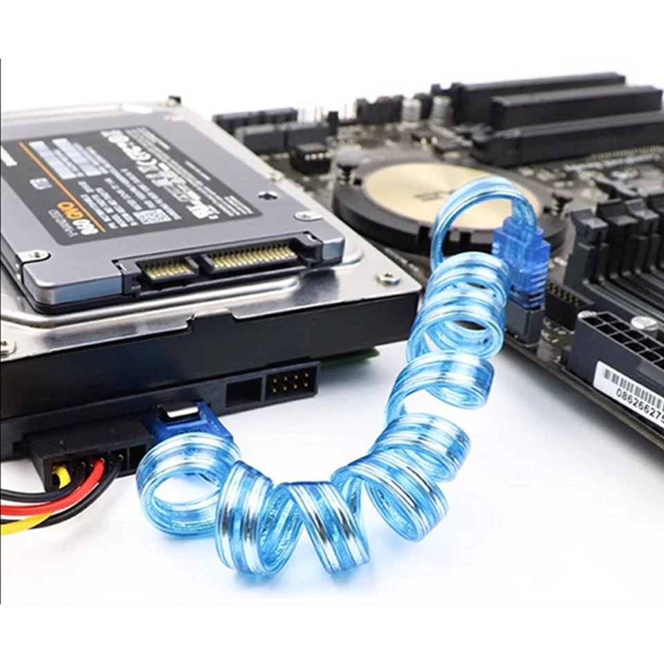 0.5ft Cable SATA 3.0 Solid State Drive Cable 6Gbps Straight with Locking Latch - Image 4 of 4