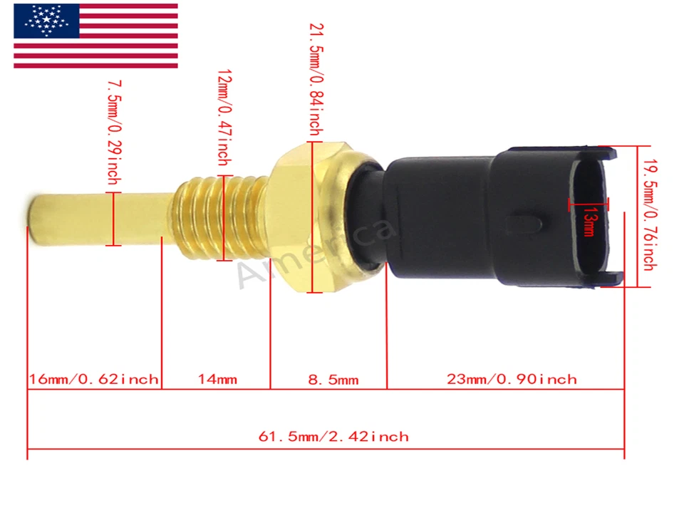 For Can-am Thermister Temp Sensor Switch Outlander 500 2007-2015 570 850 2018-19 Foto 2 de 4