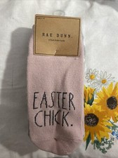 Easter Socks 6 Pair Woman's 5-10Ankle RAE DUNN Easter Prints Solids Stripes