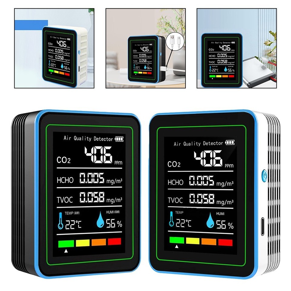 Comprehensive Air Quality Monitor for HCHO TVOC and Temperature Control