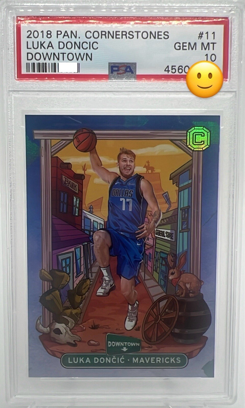 2018-19 Luka Doncic Panini Cornerstones Downtown #11 Rookie RC PSA 10 SSP