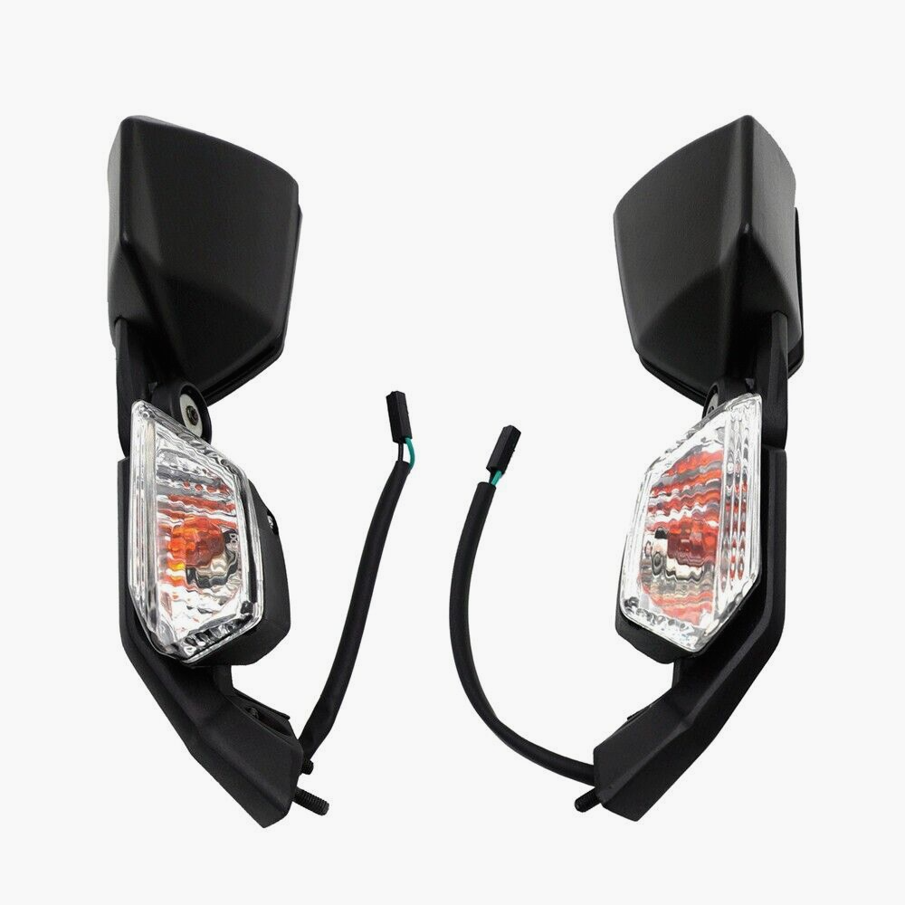 Left Right Mirrors with Turn Signal Light For Kawasaki Ninja ZX