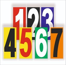 4 X MSA Laminated Kart number stickers bambino senior cadet