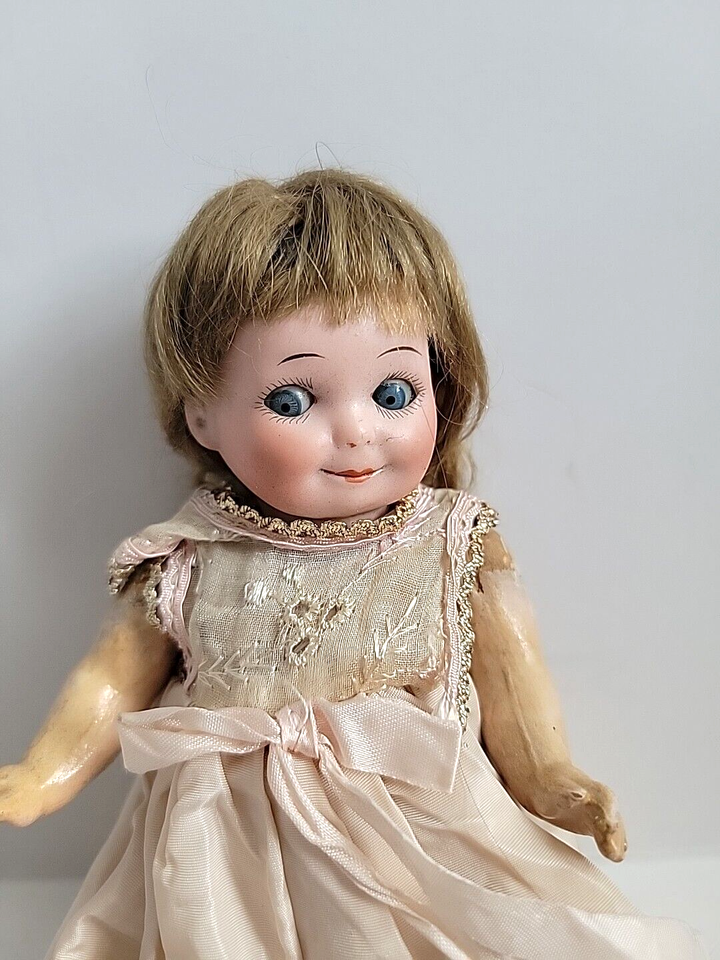 Antique German 7” Armand Marseille Nobbi Kid Googly Eyes Doll Mold 253