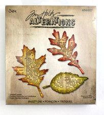 Sizzix Tim Holtz Alterations Die - TATTERED LEAVES - Bigz Retired 656927