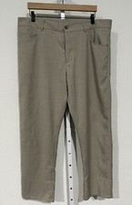 Frank's Tan Straight Leg 5 Pocket USA Made Tech Dress Pants Sz 38 (29โ Inseam)