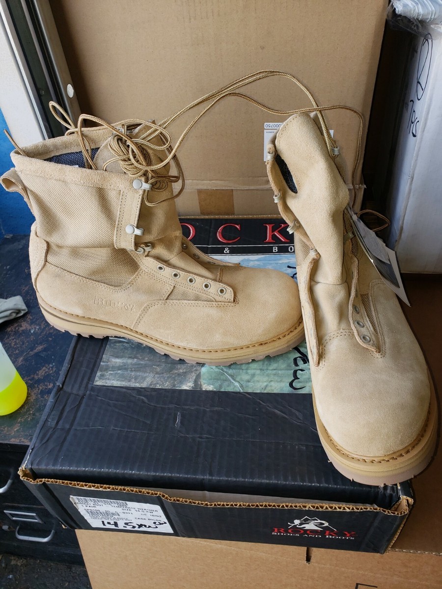 Rocky 790G Mens Desert Tan Gore-Tex Army Combat Boots Vibram Size 12.5 R New W/T ROCKY Desert Tan Goretex Military Army Combat BOOTS 790G  main image 3