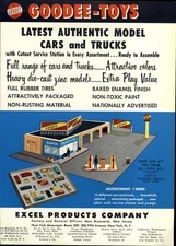 1954 PAPER AD 4 PG Goodee Toys Excel Die Cast Cars Truck Shell Tanker Racer