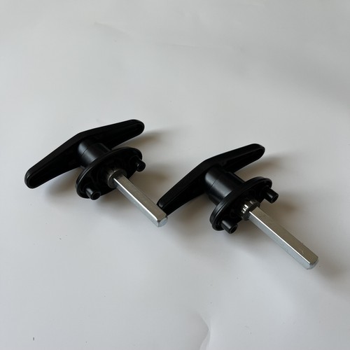 2x Rear Fixing Canopy T Lock Handle Black Metal for Ute Canopies Locking w/ Key - Picture 8 of 9
