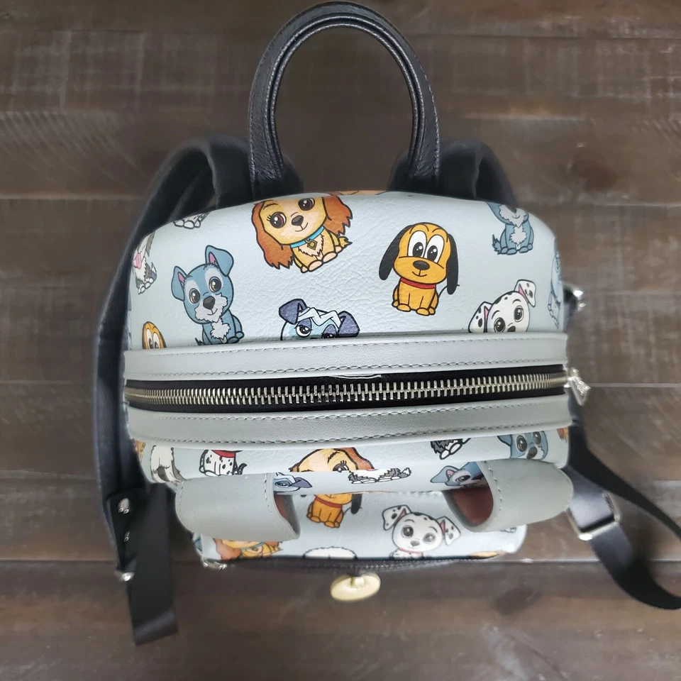 Disney Parks Loungefly Disney Dogs Puppy Mini Backpack Grey - Rare - Image 3 of 4
