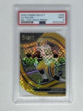 2020 Panini Select AJ Dillon RC #365 Field Level Gold Prizm /10 PSA 9 Packers