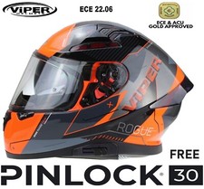 Viper RSV95 Full Face Motorcycle Motorbike Helmet Scooter Crash Lid Rogue Orange