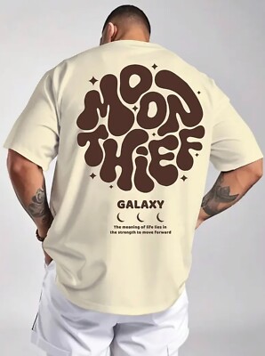 Moon Thief Galaxy Herren Oversize T-Shirt   Streetwear mit Spruch