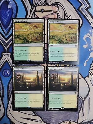 4x Sungrass Prairie - NM/M Mixed Commander NCC C20 MOC WOC MIC MTG Magic 