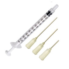 1cc 1ml INDUSTRIAL SYRINGES WITH 17 GA GAUGE BLUNT TIP NEEDLES 10 25 50 100 PC