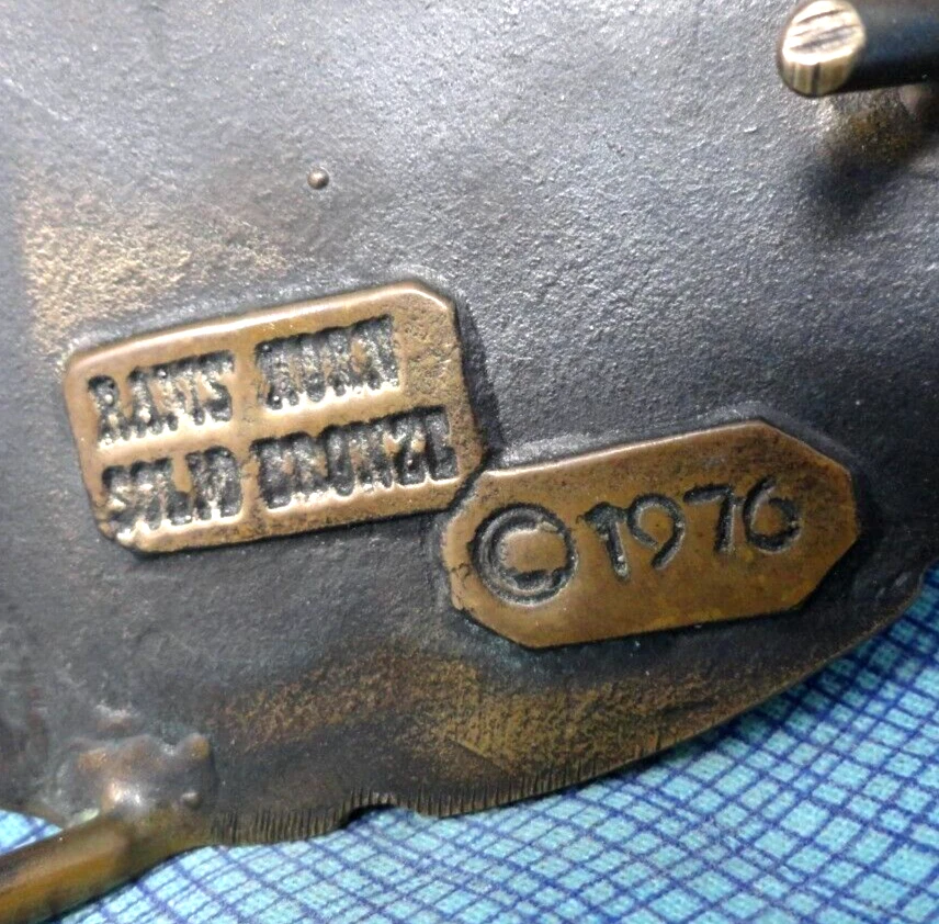 UK Kentucky Wildcats Bronze Belt Buckle 1970s NCAA Fanwear Vtg Rams Horn .QRT763 - Image 4 of 4