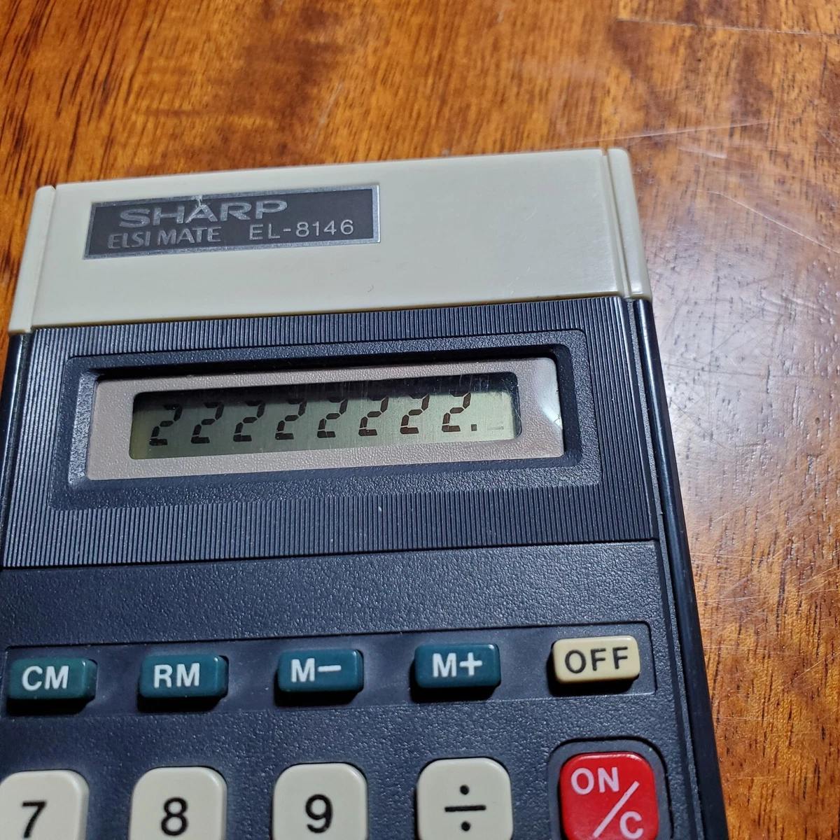 Sharp Elsi Mate EL-8146 Vintage Electronic Calculator With Manual And Case WORKS
