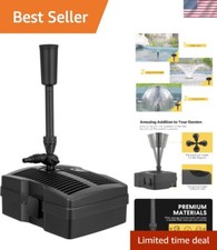 660 GPH Submersible Pond Filter Pump Fountain Kits with Sterilizer Suitable f...