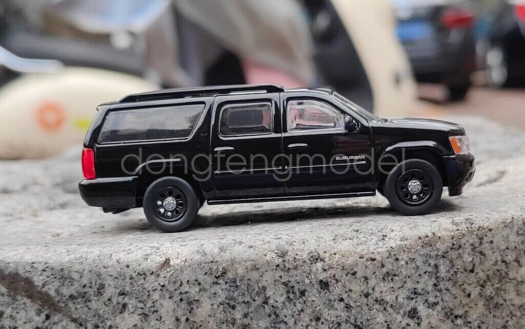 1:64 596Model Black Suburban Full Size SUV Model Diecast Metal Car