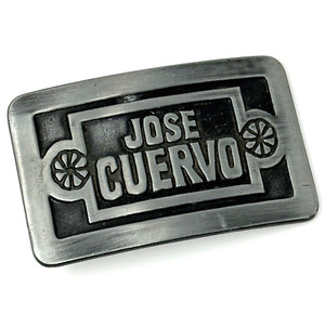 1977 José Cuervo Tequila Promo Belt Buckle Silver Tone Heublein Inc USA Vintage