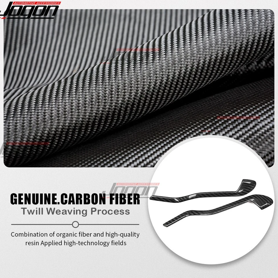 Carbono real para Lotus Emira GT4 V6 2023+ cubiertas de manija de puerta interior decoración inferior Foto 4 de 4