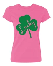 St Patricks Irish Day Lucky Shamrock  Women's T-Shirt Clover Paddy's Drinking 