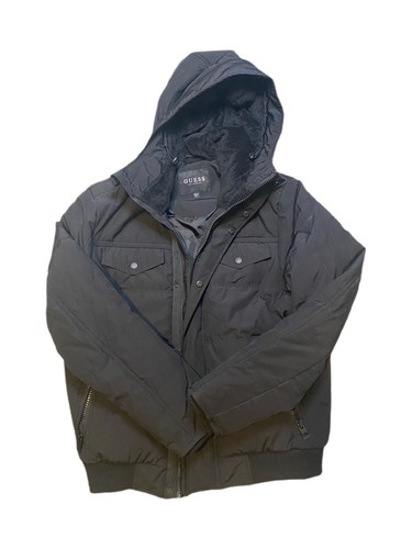 guess black winter jacket