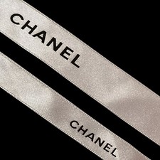 Chanel Ribbon Thick Satin Ribbon Gift Wrapping Gift Giving White Ribbon
