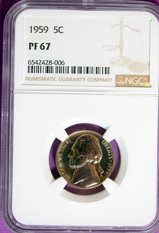 1959 - NGC PF67 JEFFERSON NICKEL!!  #B32408