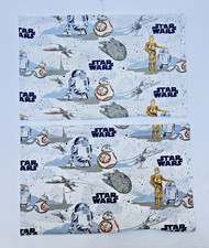 Set of 2 Pottery Barn Kids STAR WARS Droid Pillowcases Organic Cotton 30"x20"