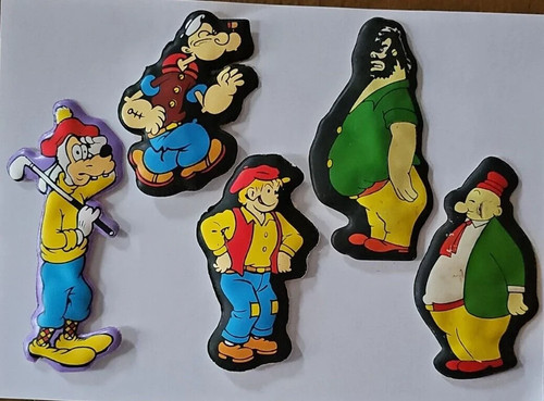 Lot of 5 Diff 1974 Puffy MAGNETS Popeye Goofy Brutus Wimpy Butch Cartoon Comic - Picture 3 of 10