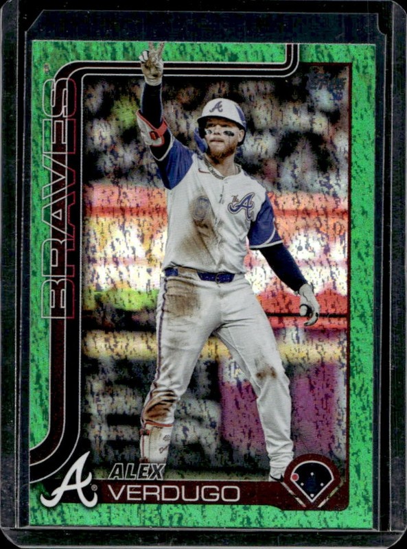 2025 Topps Update Alex Verdugo Green Holo Foil #/99 Braves