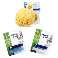 Baby Buddy Care Bundle; 1 Pack Natural Wool Sea Sponge Newborn Bath Time...