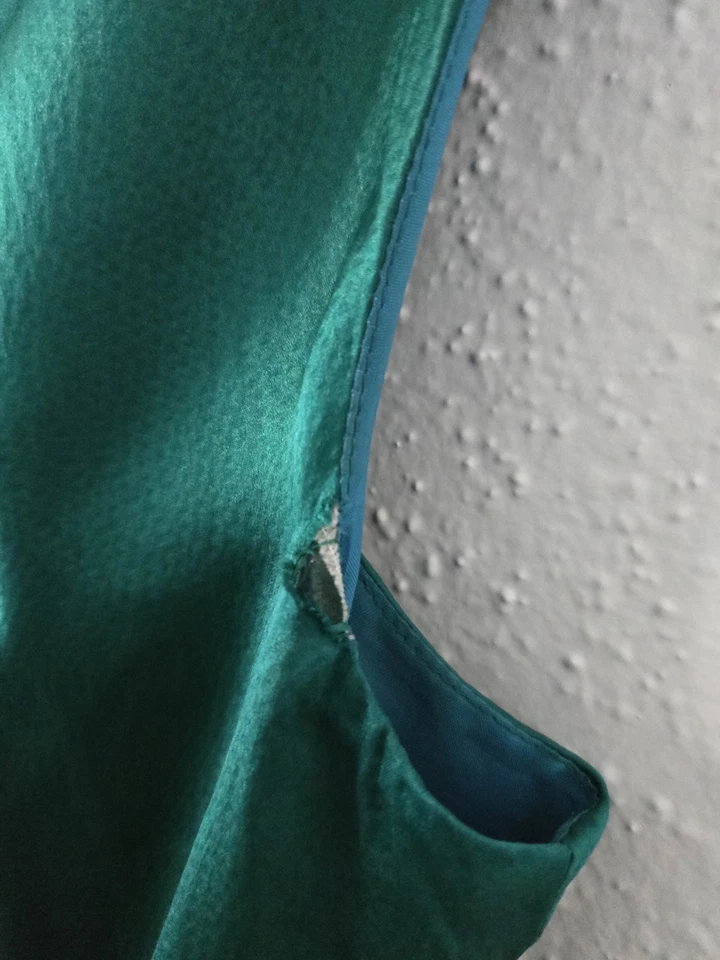 Vintage Antonio Melani Emerald Green Dress Holiday Party Sz 12 Belt Loops - Image 3 of 4