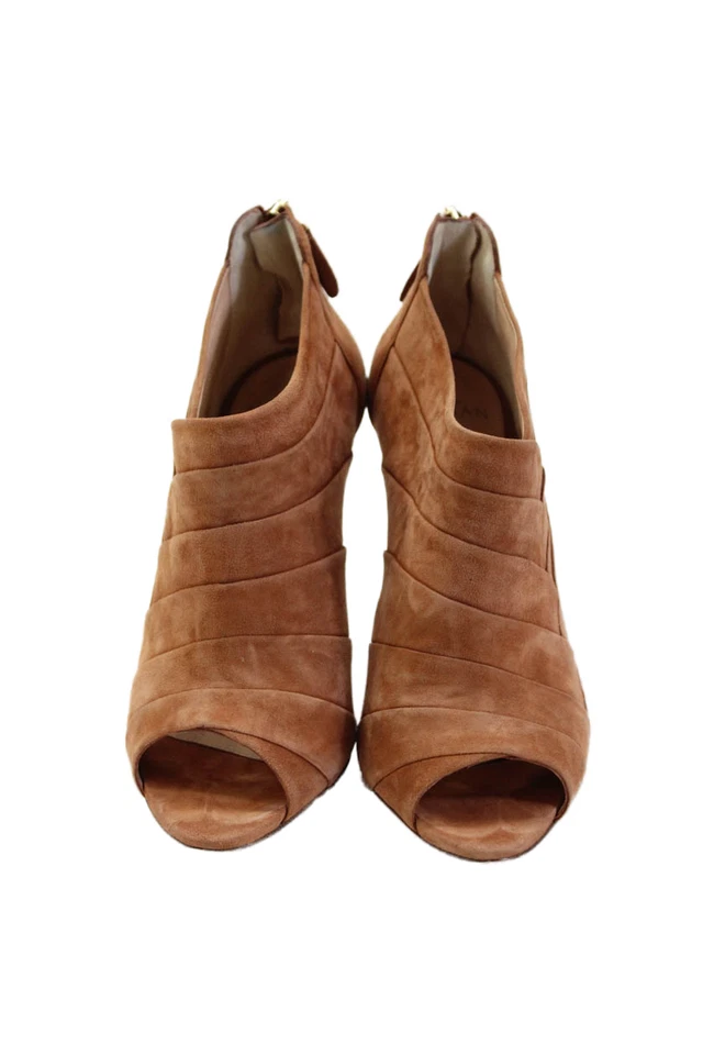 Botines Alexandre Birman Mujer Gamuza Punta abierta Marrón Talla 7 Foto 2 de 4