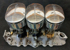 Flathead 3x2 Offy Intake Stromberg 97s Polished Air Cleaners Flathead 3x2 Offy Intake Stromberg 97s Polished Air Cleaners