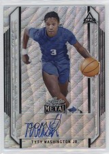 2021-22 Leaf Metal Silver Wave TyTy Washington Jr Ty #BA-TWJ Auto 12ty