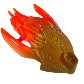 LEGO Bionicle Creature Head Mask Ikir Fire Pearl Gold Marbled Trans Neon Orange