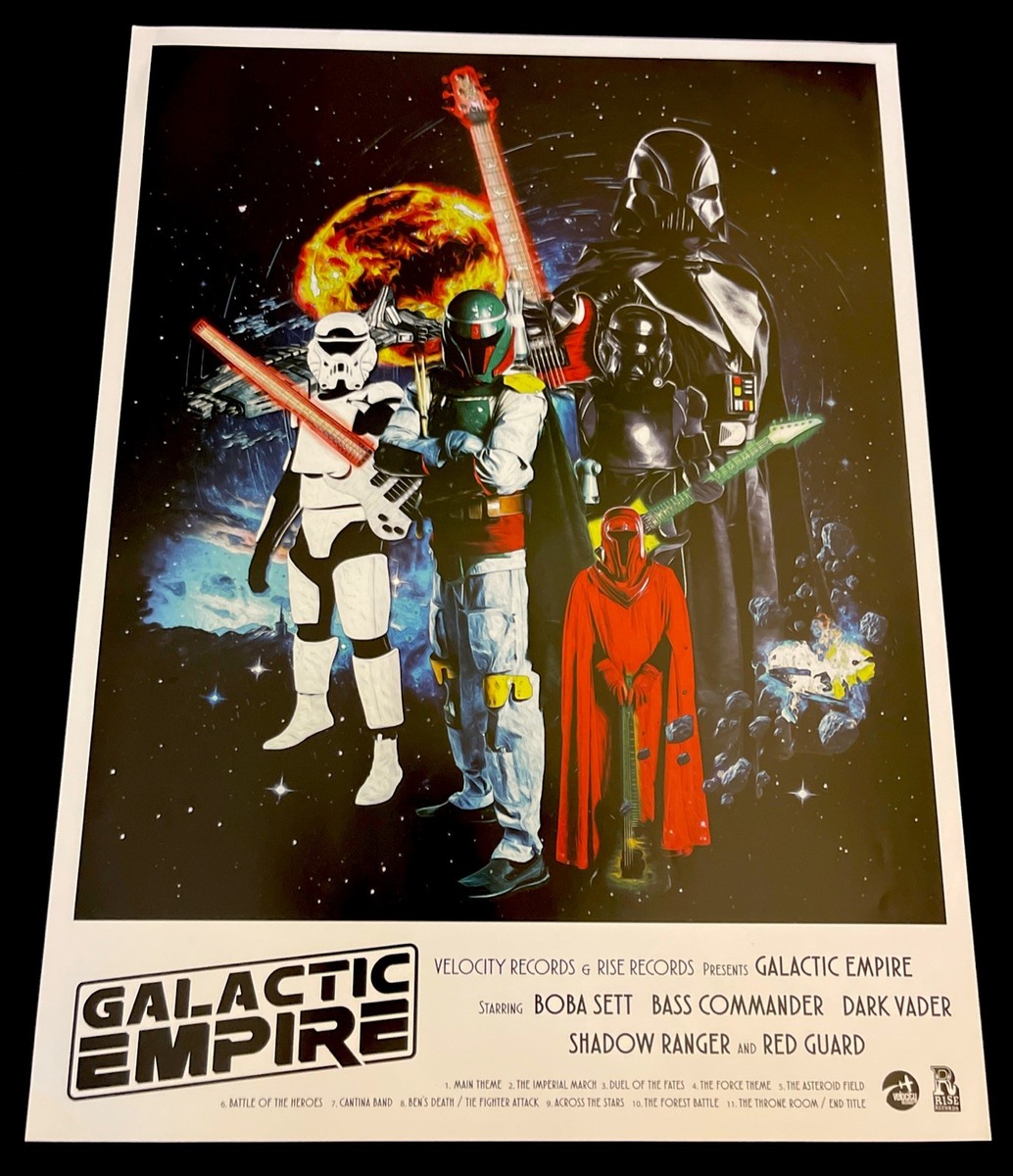 Galactic Empire Rock Band Album Concert Poster 11x17 Star Wars