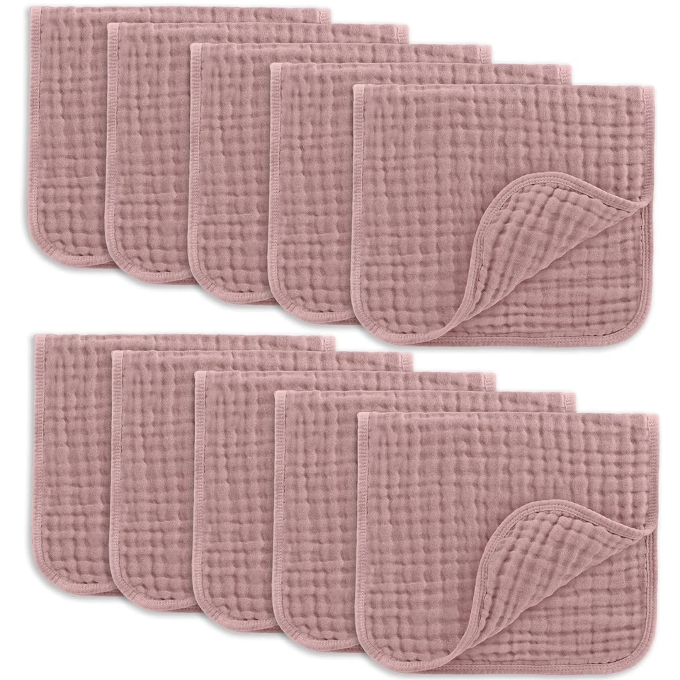 Weiche Baby Spucktücher 10er Pack - 6-lagig Musselin Baumwolle - Bild 3 von 4