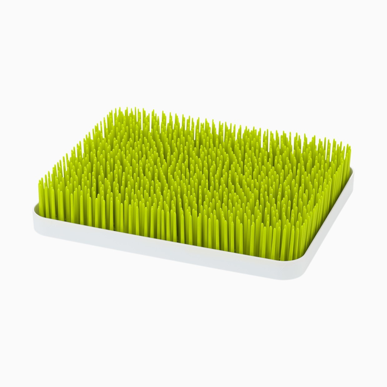Boon Lawn Green Grass Countertop Square Bottle Drying Rack 1