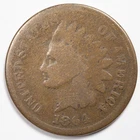 1864 Indian Head Penny Cent About Good/Good (AG/G) Bronze