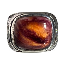 Navajo Native American Spiny Oyster Shell Ring Size 9 3/4 SKU231161