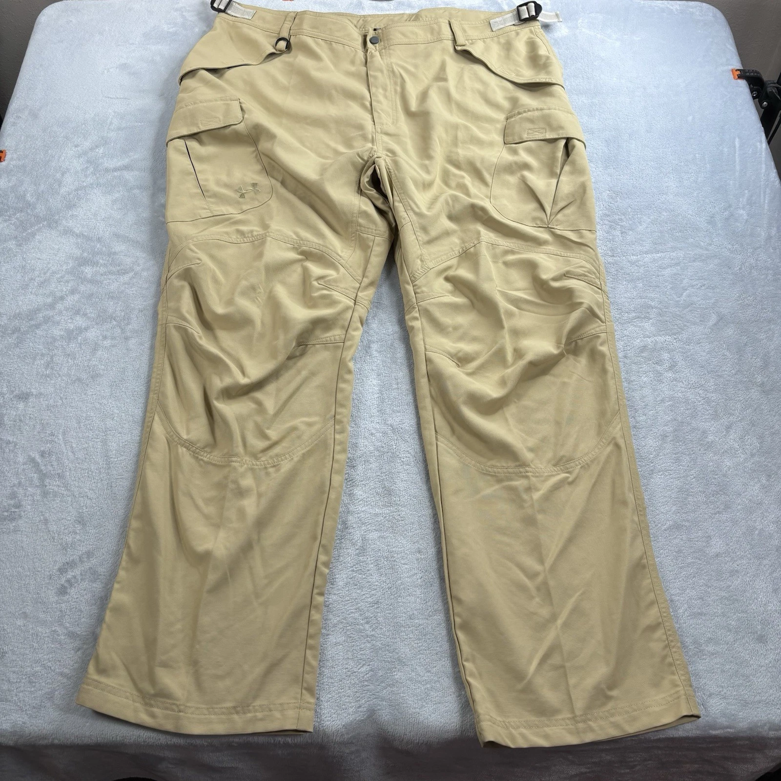 NWT Under Armour Pants Mens XXL 40x33 Cargo Double Knee Tactical Workwear Brown