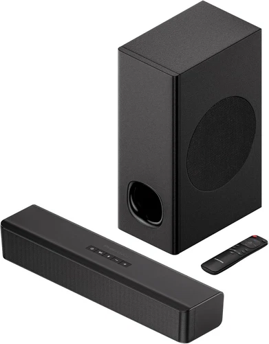 PHEANOO 2.1 Compact Sound Bars for TV with Subwoofer, HDMI Black