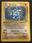 1999 POKEMON 1ST EDITION BASE SET MACHAMP 8/102 HOLO RARE HP