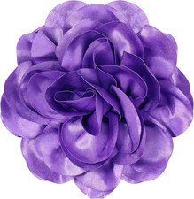 Big Flower Dainty Satin Fabric Rose Flower Brooches Large Rose Flowers Satin Lap