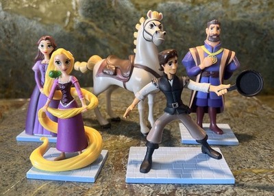Tangled Play Set 5 Figure Cake Topper Toy Doll Set Disney