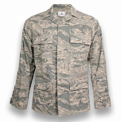 US Military USAF Utility Coat Digital Tiger Stripe Camo Jacket Mens Small ABU