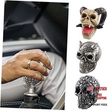 Manual Car Modified Knob Joystick Shifter with Horn Skull Design - Halloween